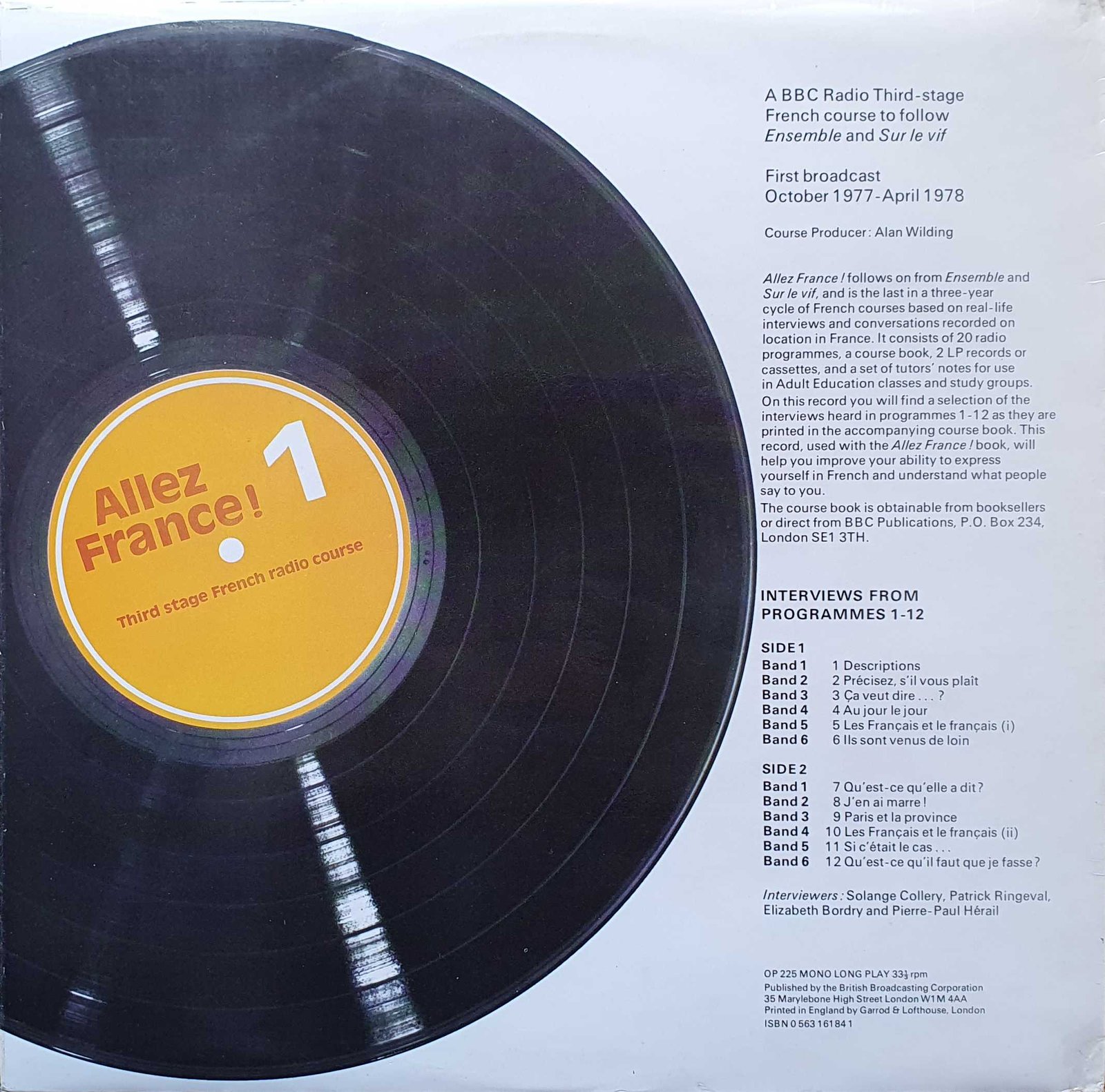 Back cover of OP 225